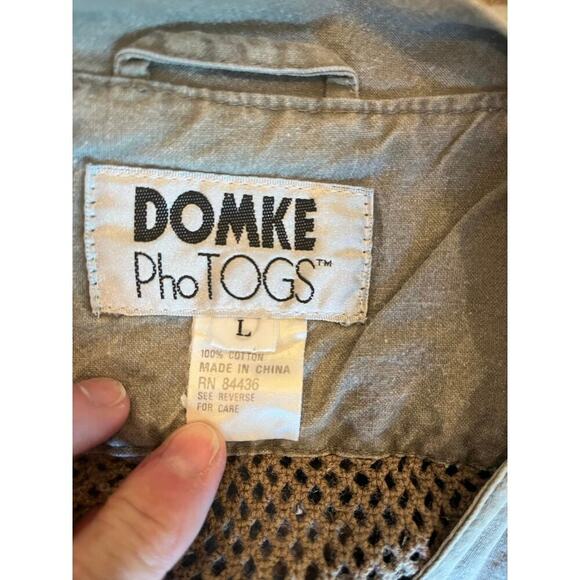 Domke Photographer Utility Vest Men Large Green Safari Pockets Fishing Vented - Picture 2 of 10